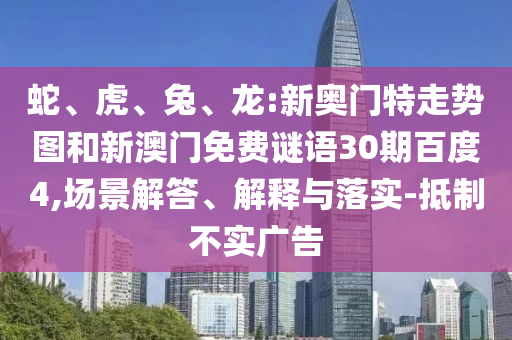 蛇、虎、兔、龙:新奥门特走势图和新澳门免费谜语30期百度4,场景解答、解释与落实-抵制不实广告
